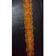 Galon dentelle fleur organza perlée orange