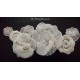 Motif thermocollant fleur organza et crochet