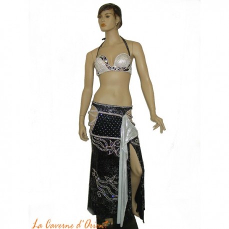 Costume danse orientale -Noir et Blanc - My Shopdiscount.fr, mercerie et  franges en ligne