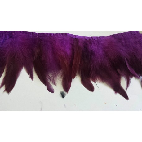 Galon plumes violet X 50 cm