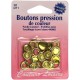 Boutons pression or - 11 mm