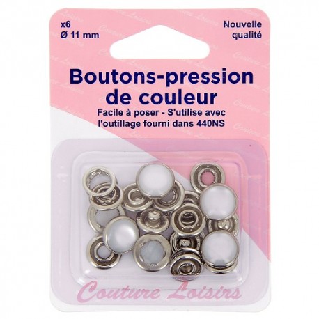 Boutons pression perles - 11 mm