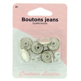 Boutons jeans nickelés