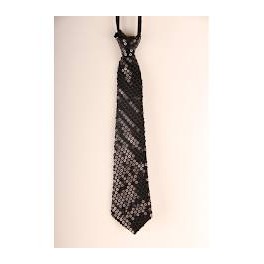 Cravate paillette noire
