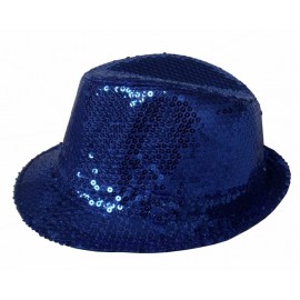 Chapeaux paillette bleu