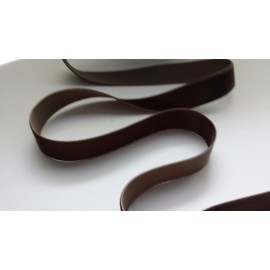 Ruban velours 22 mm marron chocolat